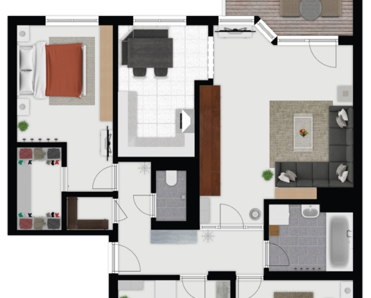 Sympathische 4-Zimmer Wohnung mit Balkon in Eugendorf