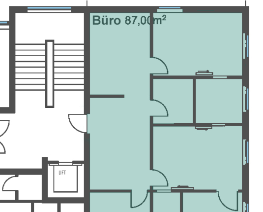 Helles Büro in bestens erreichbarer Lage